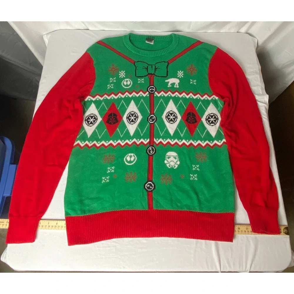 Star Wars Ugly Christmas Sweater‎ XL Holiday Darth Vader Stormtrooper